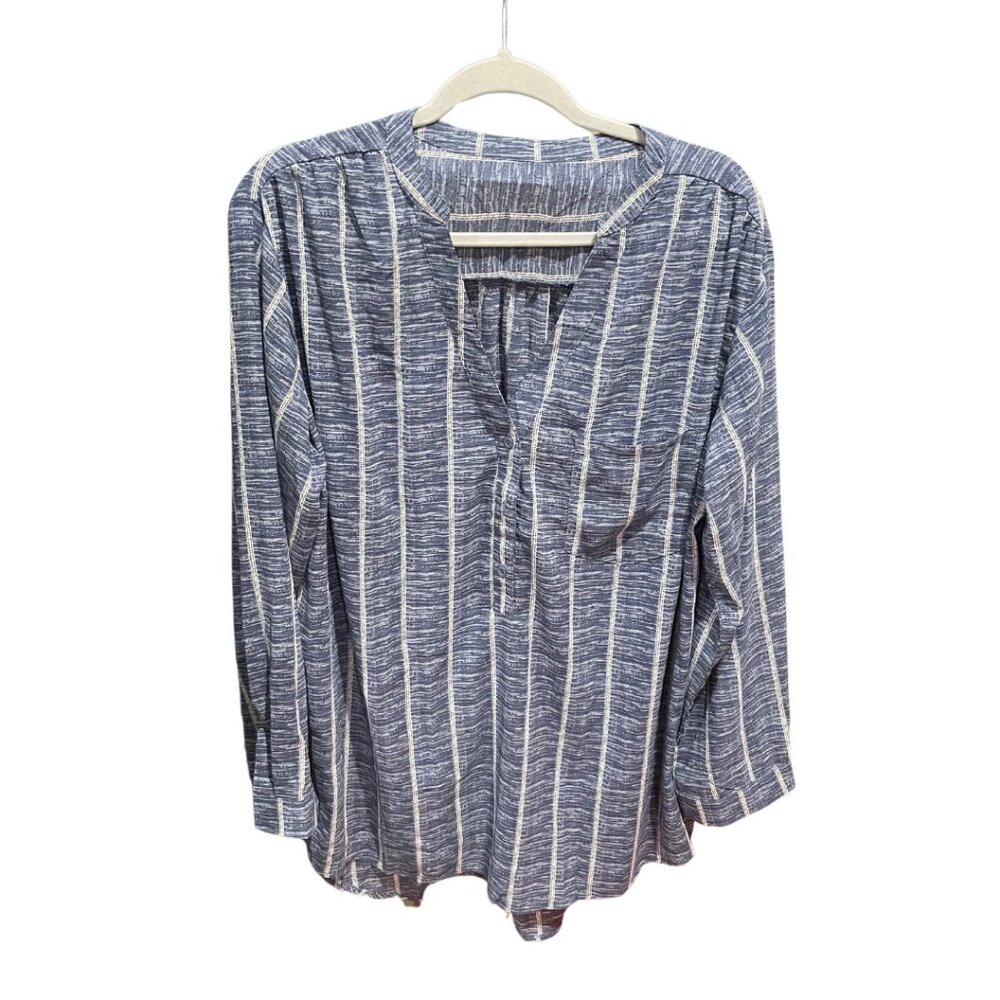 Ladies Casual Loose Long Sleeve Tee Shirts Women's Tops Blouse Size 2XL Blue